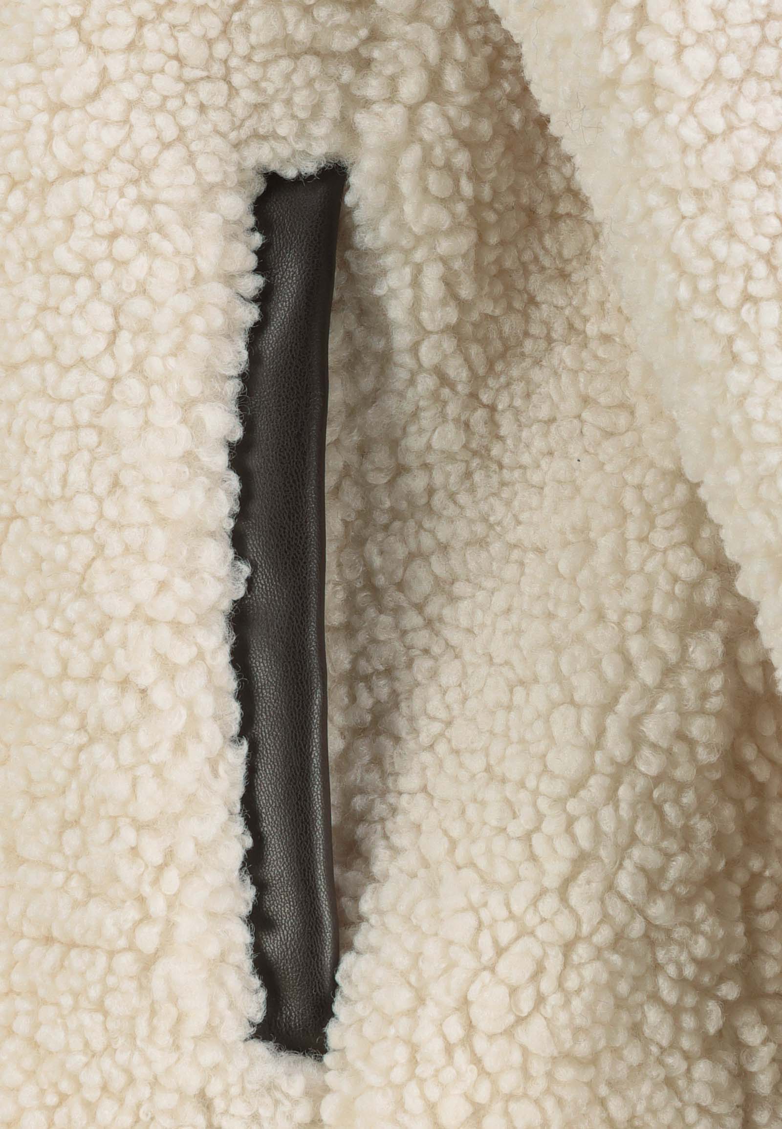 D46025XB43460A1_22000_D2.jpg Teddyjacke Knopfverschluss Unifarben Modisches Design