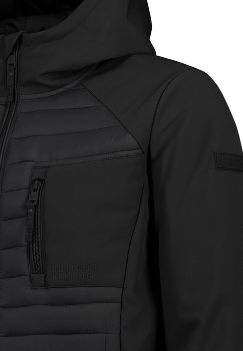 Sublevel Sublevel Modische Steppjacke Kapuze Reißverschlusstaschen – Schwarz, Bild 6