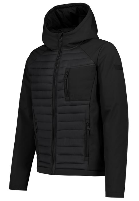 Sublevel Sublevel Modische Steppjacke Kapuze Reißverschlusstaschen – Schwarz, Bild 5