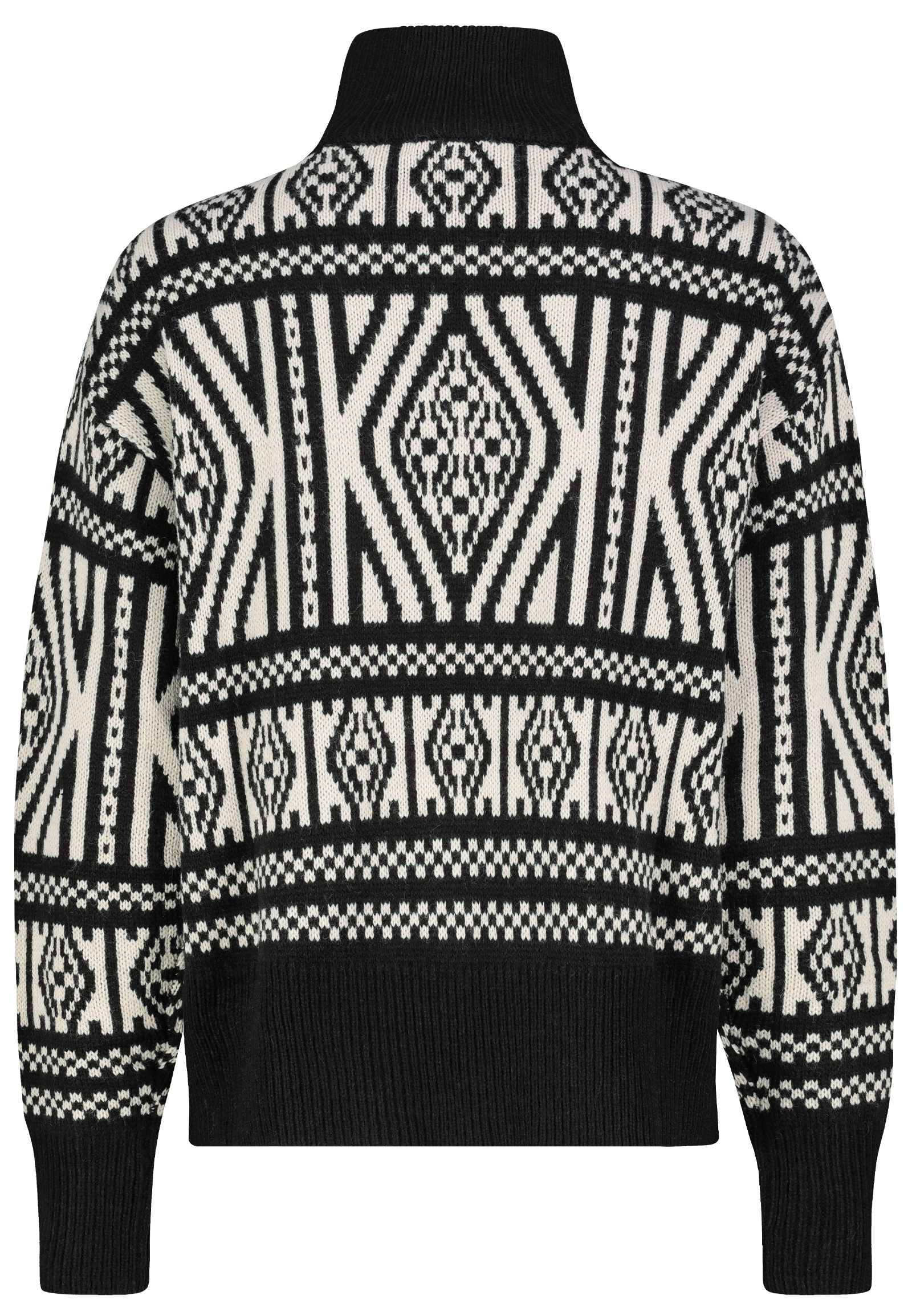 D93137AI90957A2_24000_H.jpg Stylischer Strickpullover Stehkragen Reißverschluss