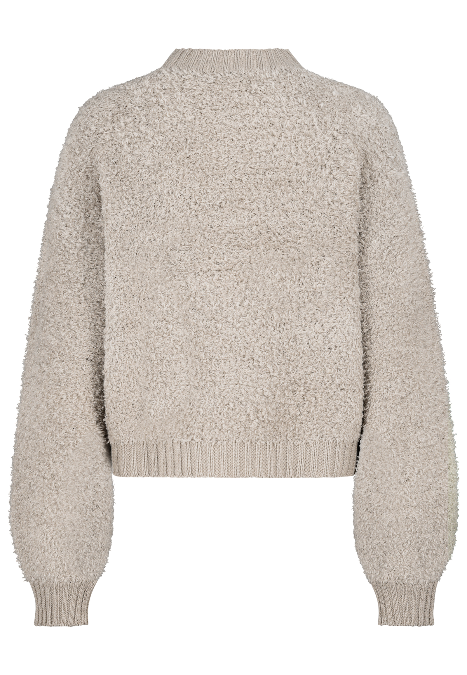 D93146M90973B1NO_20400_H.jpg Strukturierter Strickpullover Rundhals Ballonärmel