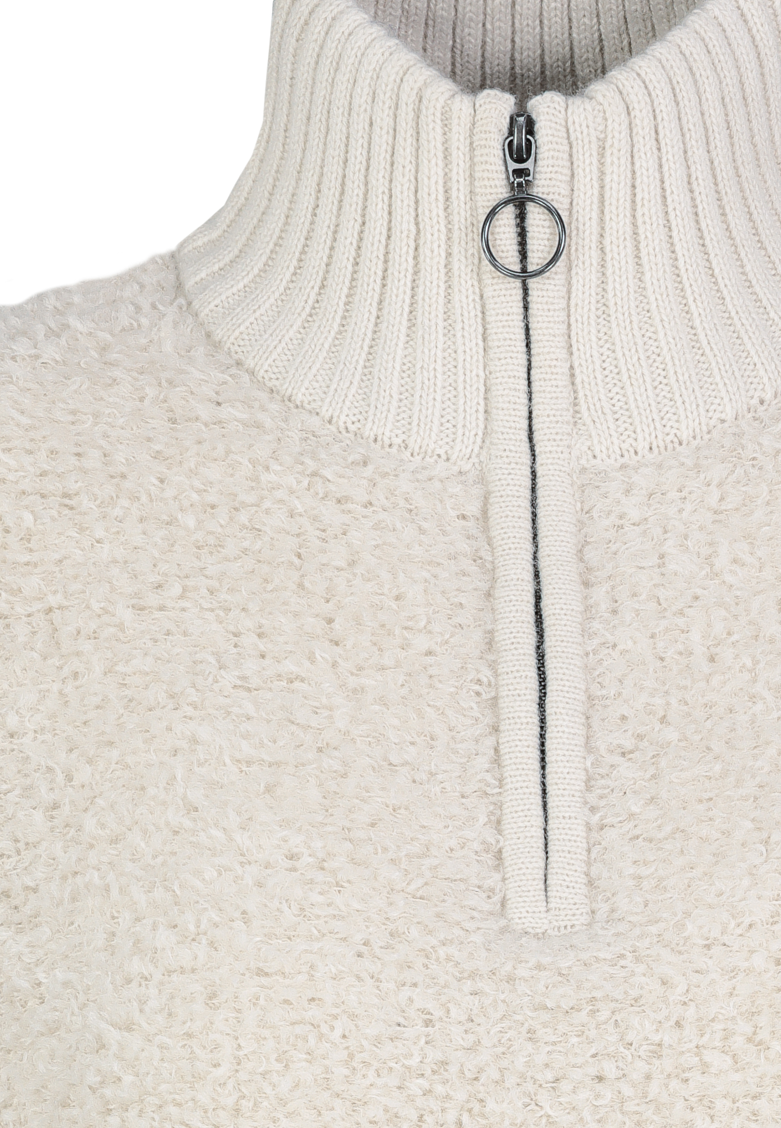 D93146M91031A1_20200_D1.jpg Flauschiger Pullover Stehkragen Reißverschlussdetail