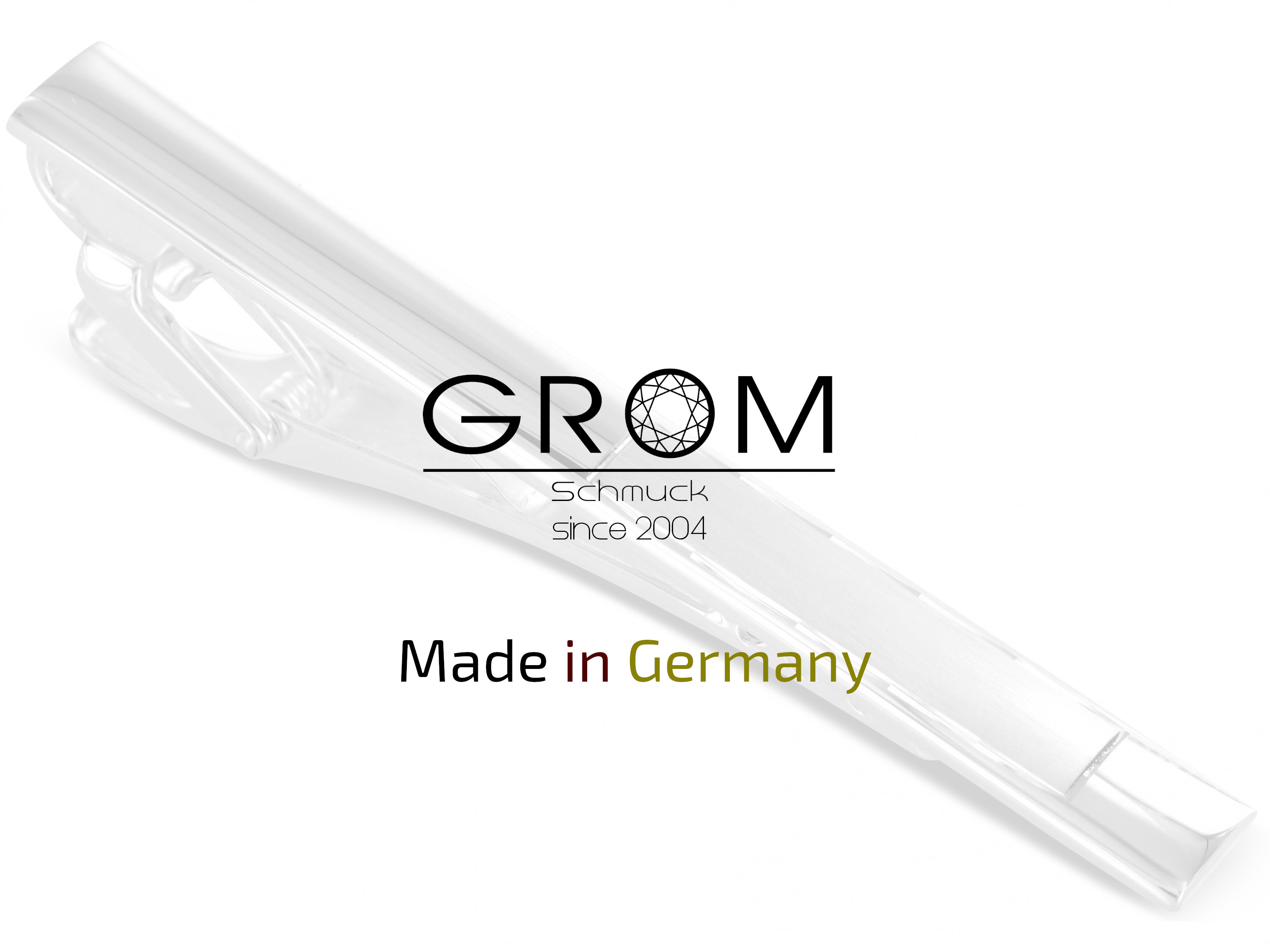 Grom Krawattenklammer aus Sterling-Silber made in Germany Krawattenklammer 925er Silber Grom Schmuck hergestellt in Detuschland