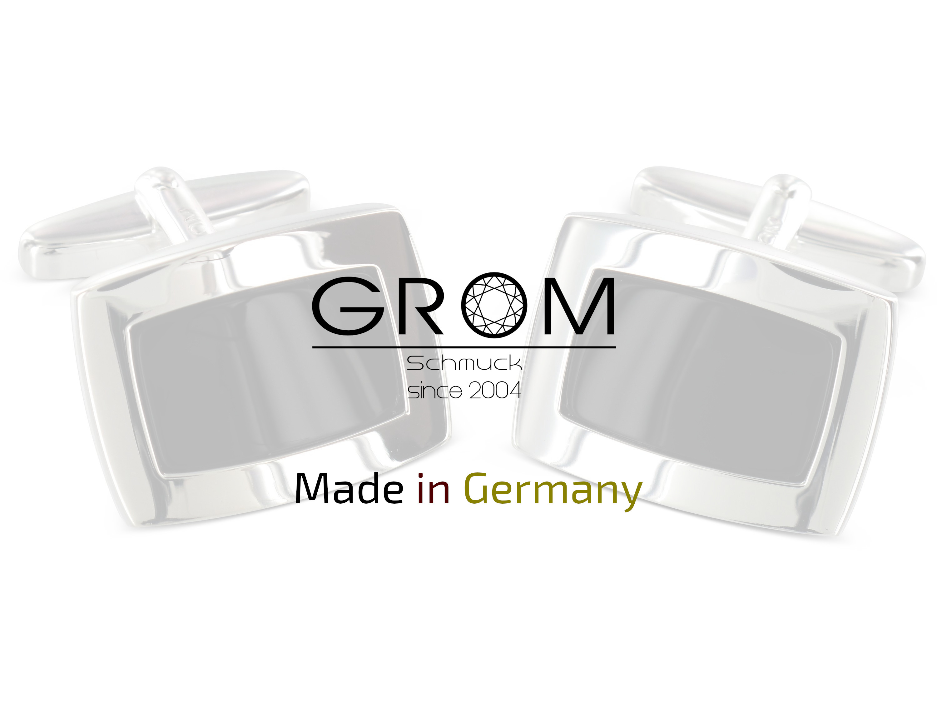 Manschettenknöpfe Onyx 925er Sterling Silber von Grom Schmuck hergestellt in Deutschland Made in Germany: Manschettenknöpfe Onyx 925er Sterling Silber von Grom Schmuck