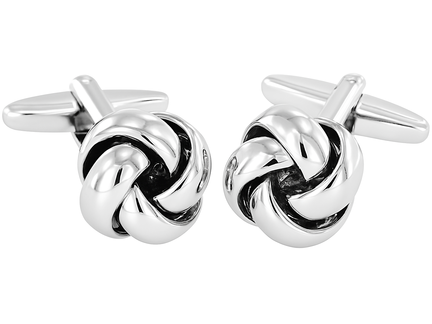 Manschettenknöpfe in Form eines Knoten aus massivem 925er Sterling Silber Silber Knoten Manschettenknöpfe