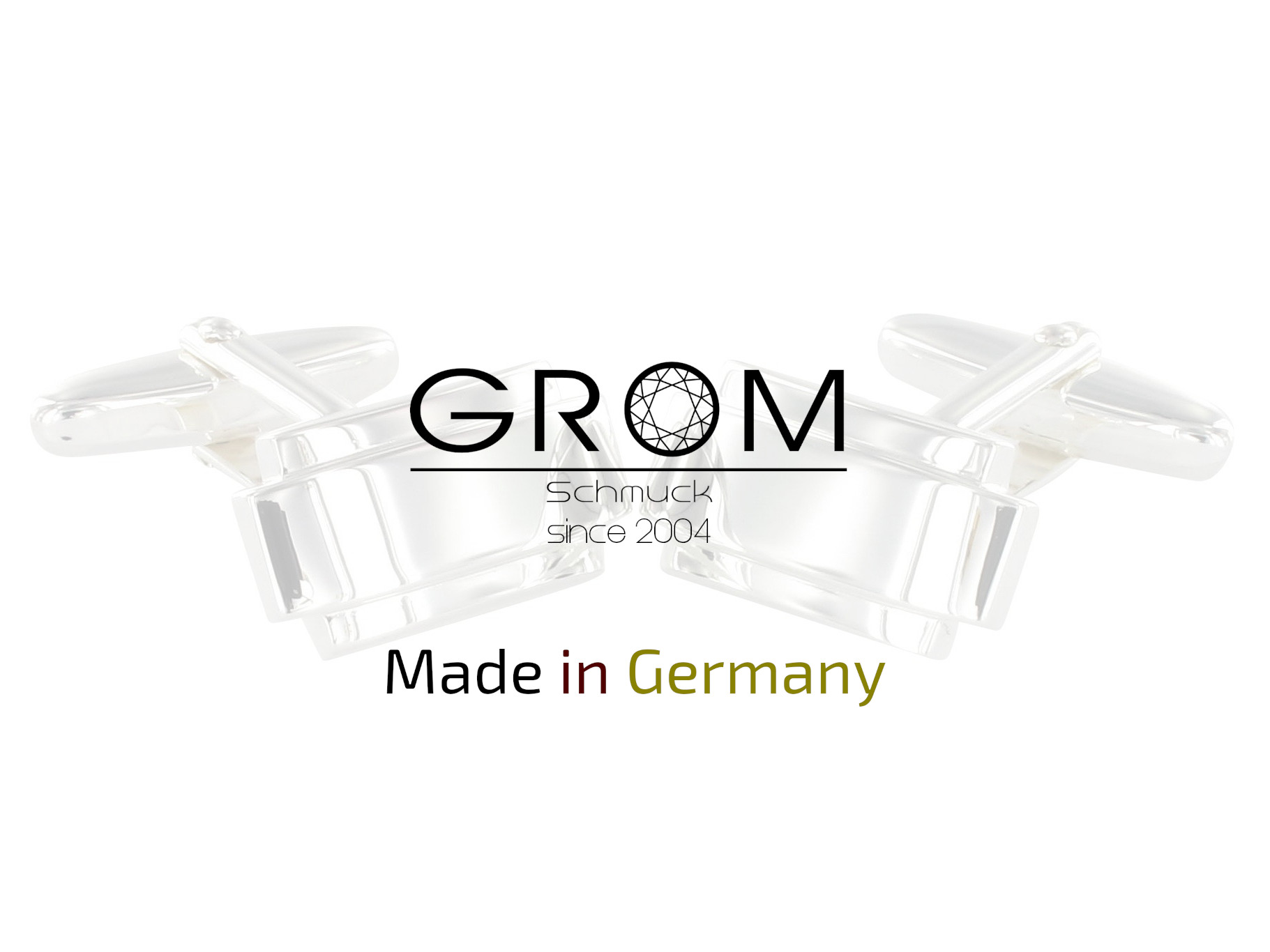 Grom Schmuck Manschettenknöpfe 925er Sterling Silber rechteckig – Made in Germany Manschettenknöpfe 925er Sterling Silber von Grom Schmuck hergestellt in Deutschland