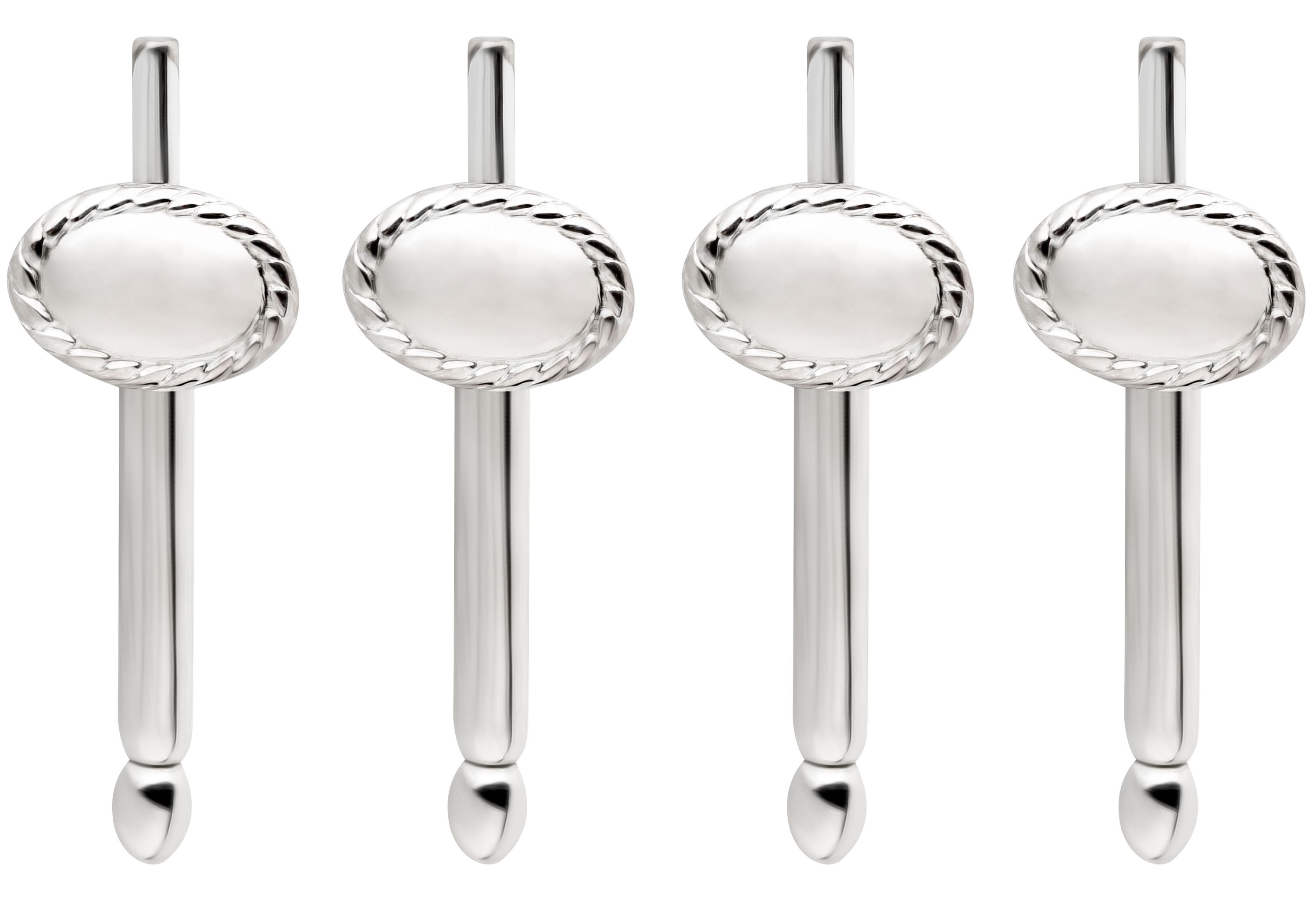 Wrackknöpfe Silber Smoking Knöpfe aus massivem 925er Sterling Silber