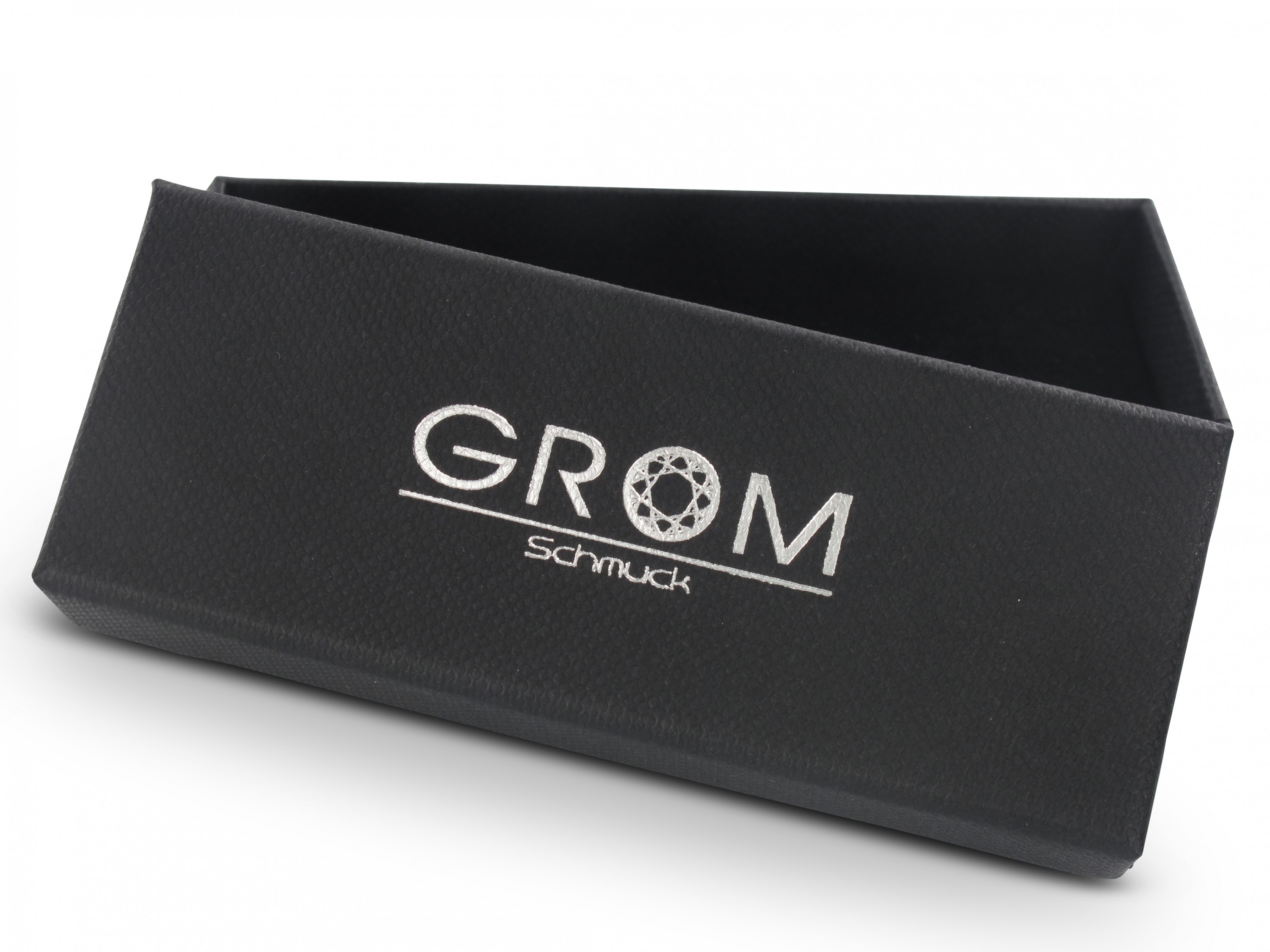 Grom Krawattenklammer Etui mit stabilem Karton und Stulpdeckel Krawattenklammer Etui