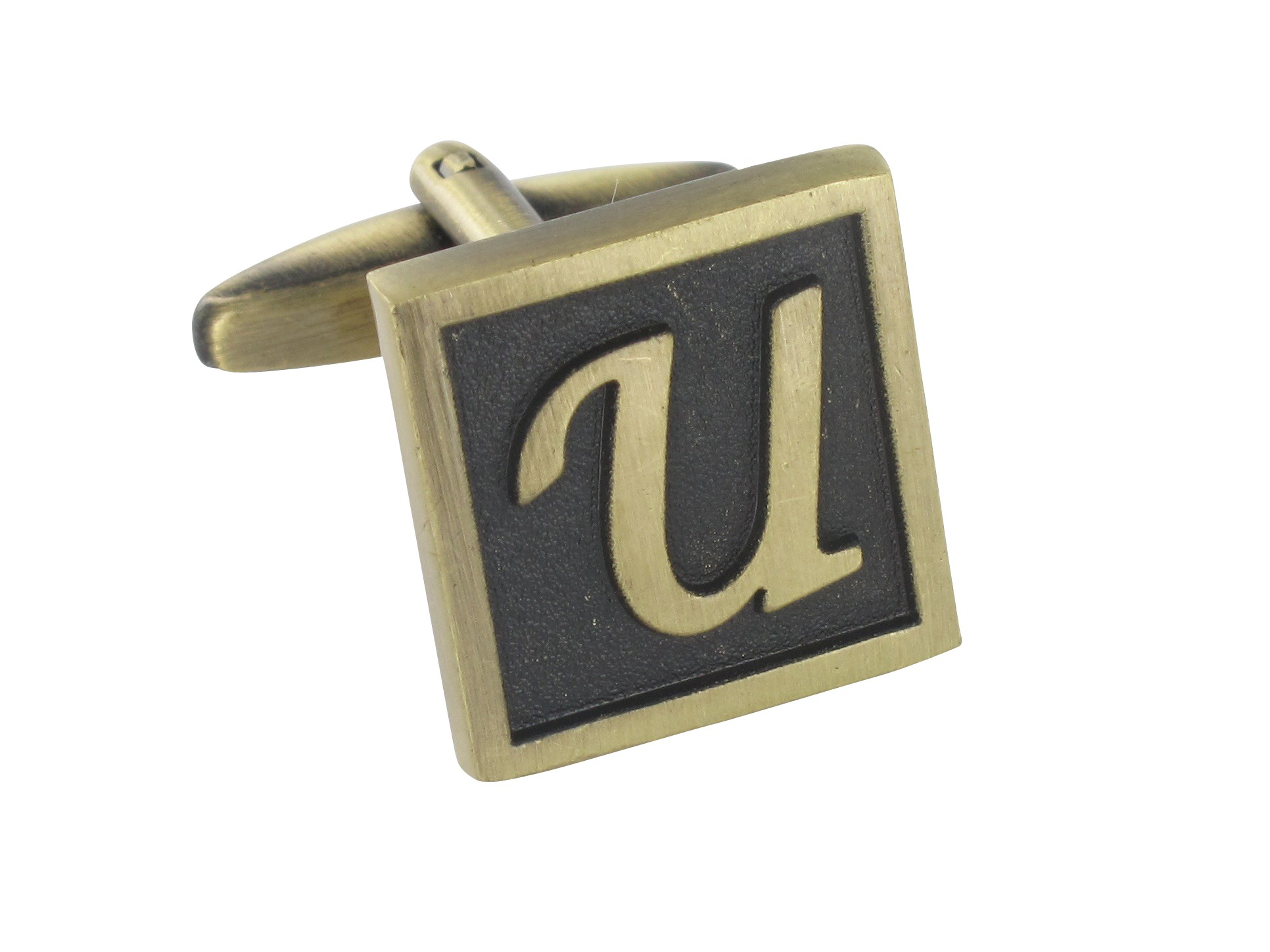 Manschettenknopf Vintage Initiale Buchstabe U Dezenter Manschettenknopf im Vintage Stile mit Buchstaben / Initiale U