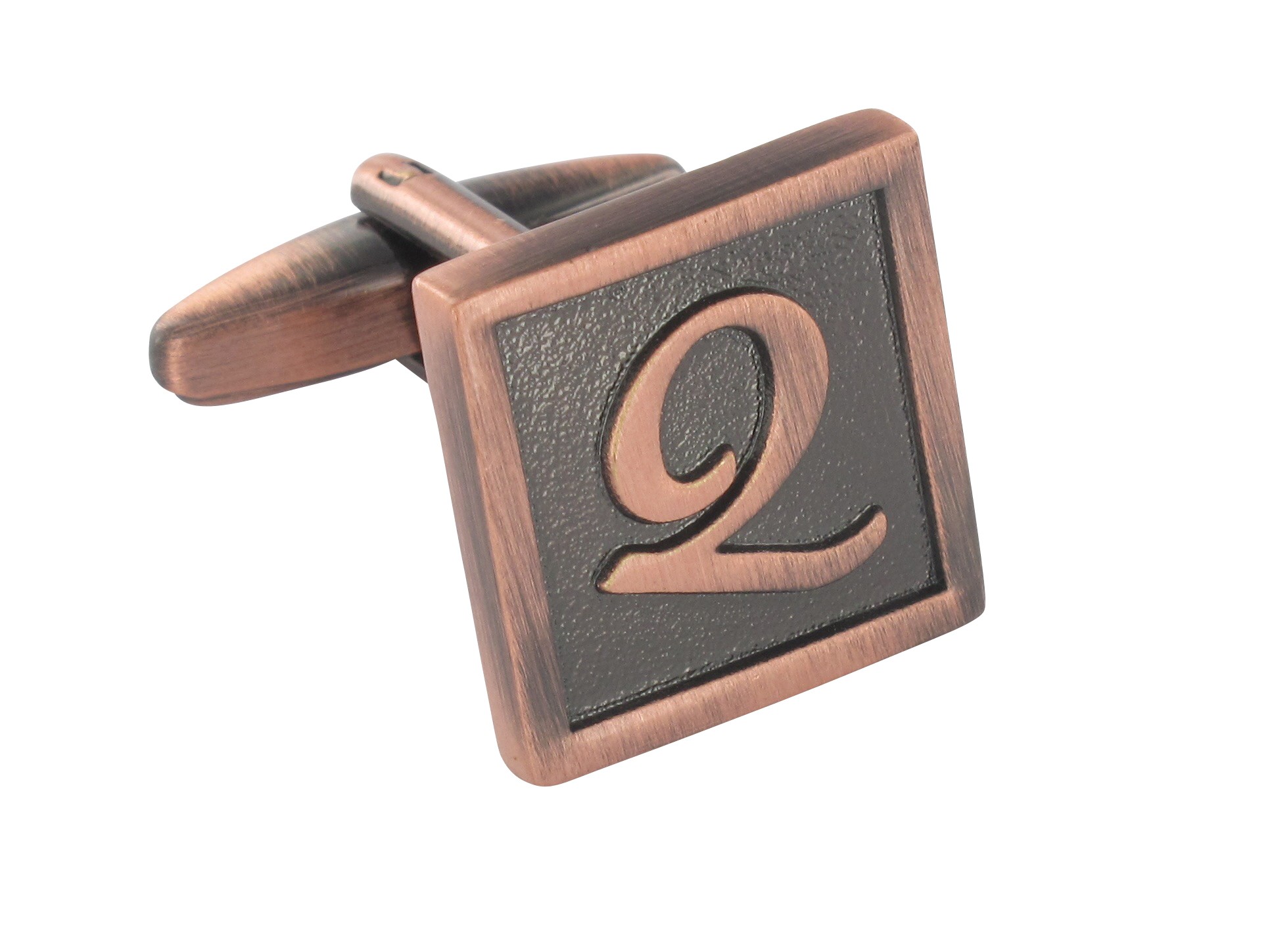 Manschettenknopf Vintage Initiale Buchstabe Q rosé Manschettenknopf Vintage Initiale Buchstabe Q rosé