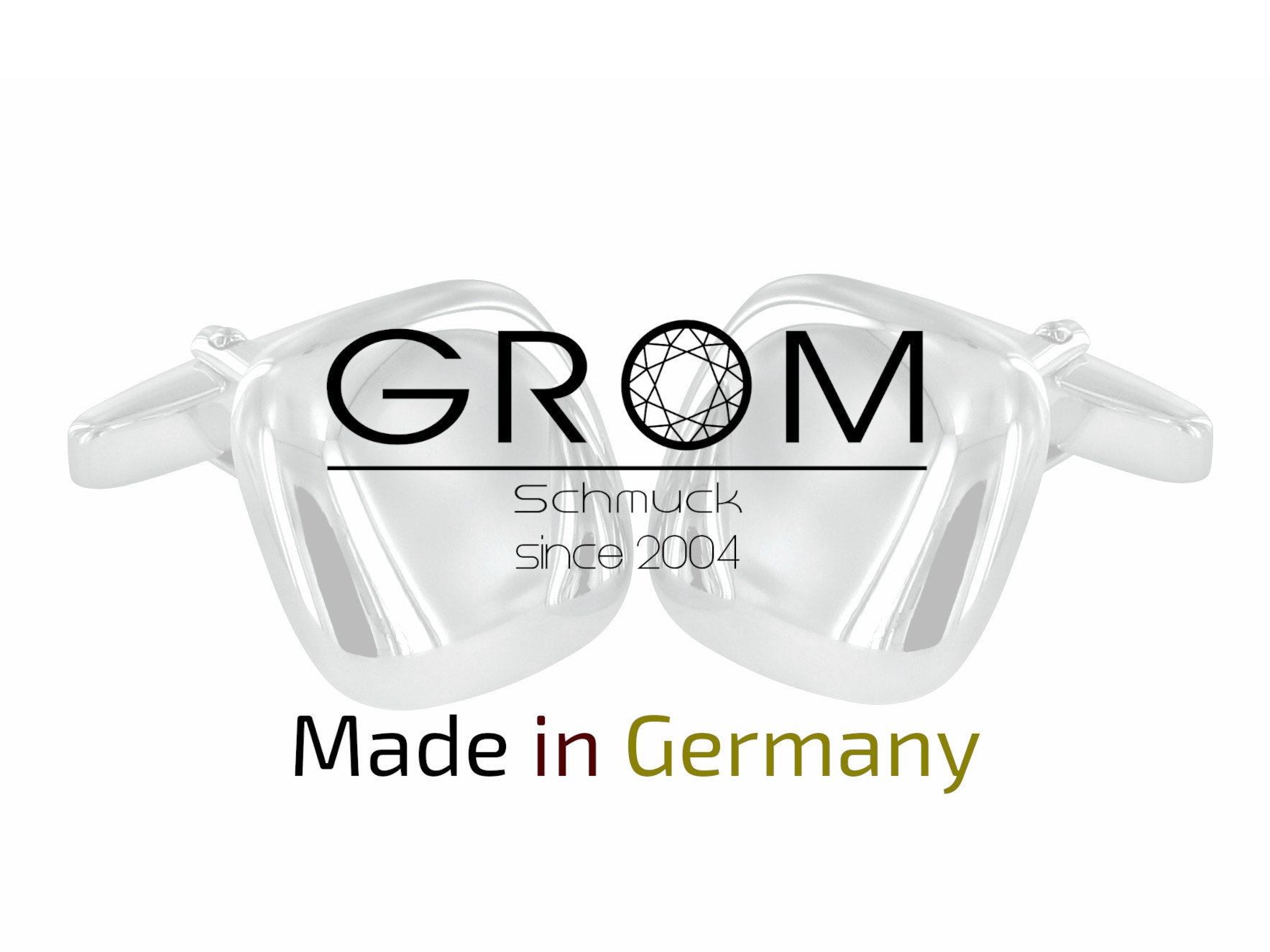 Manschettenknöpfe 750er Weißgold – Hergestellt in Deutschland Grom Schmuck Manschettenknöpfe 750er Weißgold Made in Germany