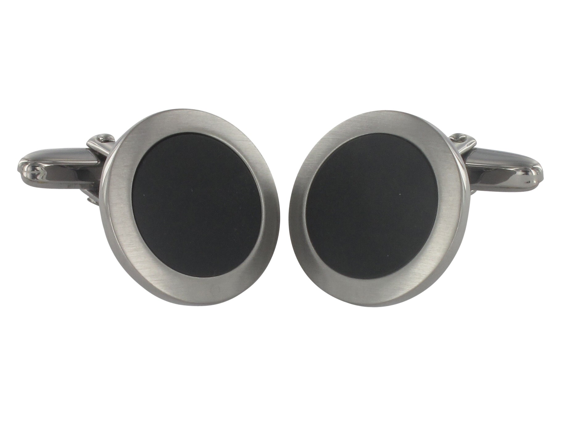Manschettenknöpfe Onyx gebürstet 925er Sterling Silber Manschettenknöpfe Onyx gebürstet 925er Sterling Silber