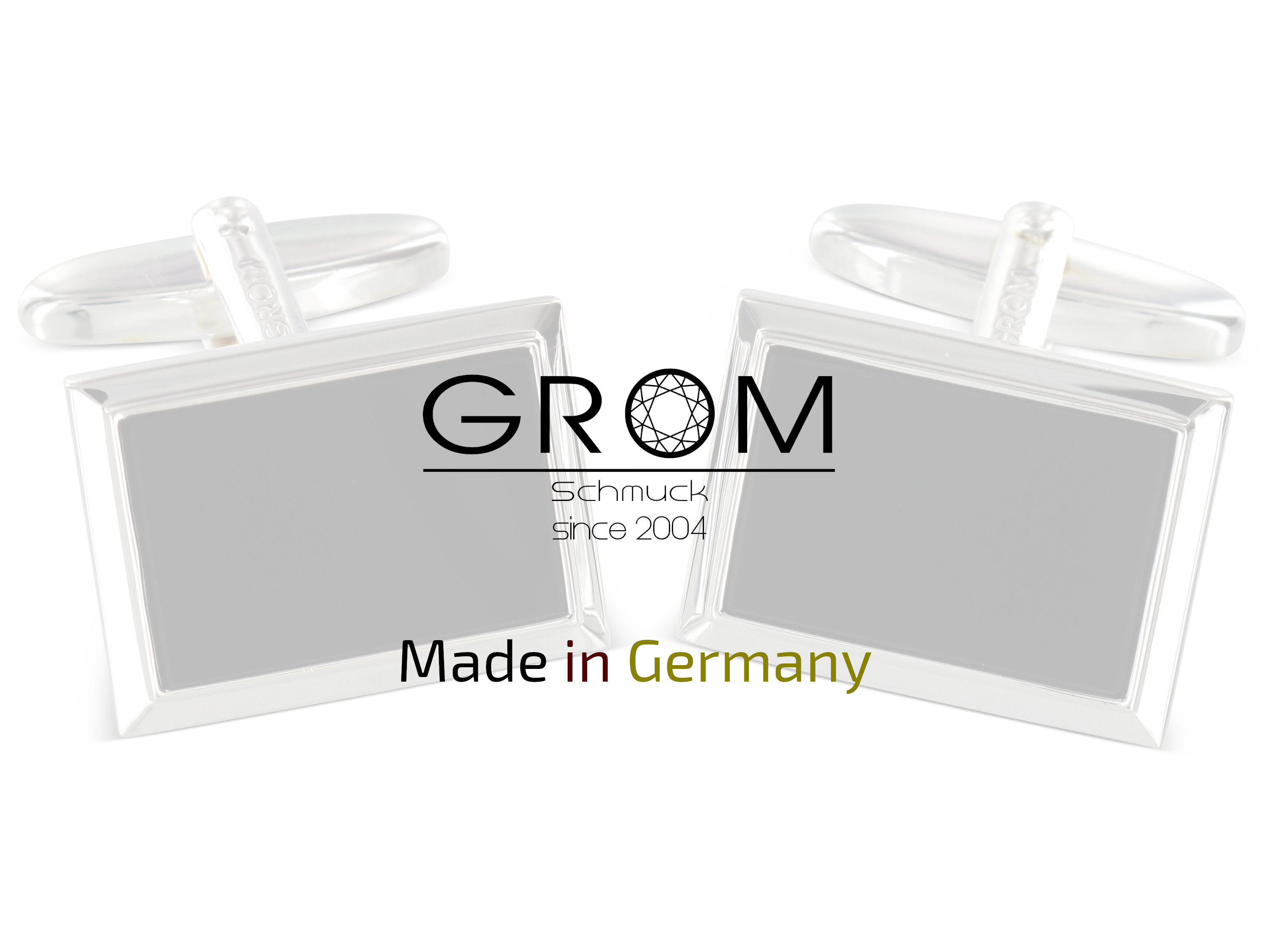 Grom Schmuck Manschettenknöpfe Onyx-Stein 925er Sterling Silber Made in Germany Manschettenknöpfe Onyx-Stein 925er Sterling Silber – Hergestellt in Deutschland