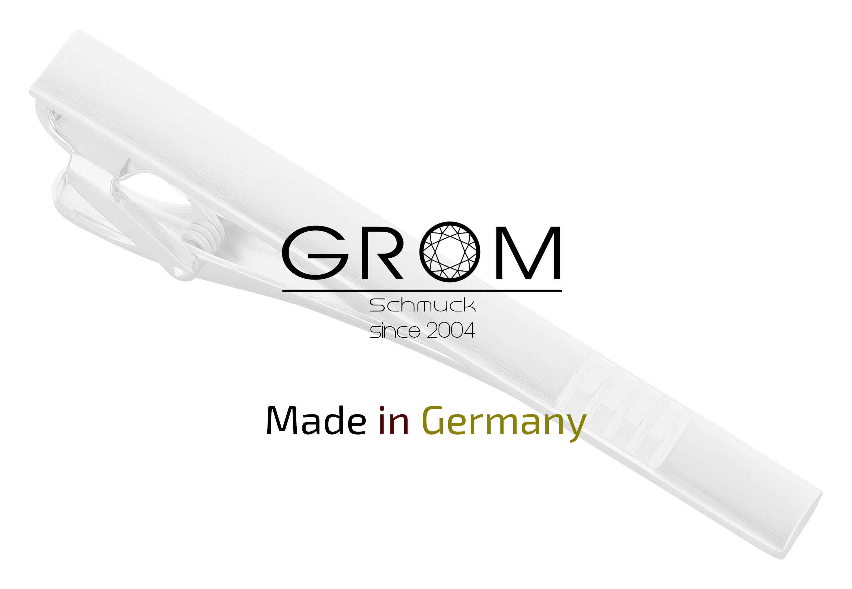 Krawattenklammer 925er Sterling Silber Made in Germany Grom Schmuck Krawattenklammer 925er Sterling Silber – Hergestellt in Deutschland
