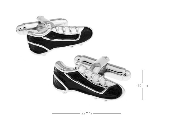 TEROON Manschettenknöpfe Fußball-Schuhe Schwarz TEROON Manschettenknöpfe Fußball-Schuhe Schwarz