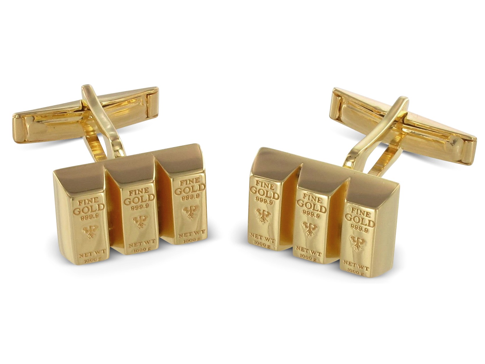 Manschettenknöpfe Goldbarren Schicke Manscshettenknöpfe im Goldbarren Design