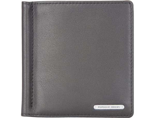 Schicke schwarze Leder Brieftasche Porsche Design Hochwertige schwarze Leder Brieftasche