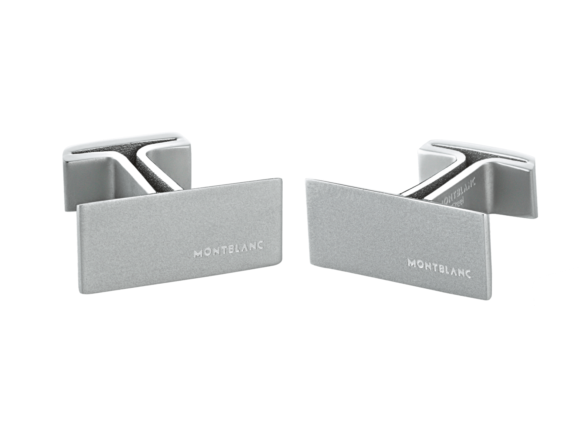 Montblanc Manschettenknöpfe Edelstahl Schrifzug Silberfarben Hochwertige Manschettenknöpfe Edelstahl Montblanc