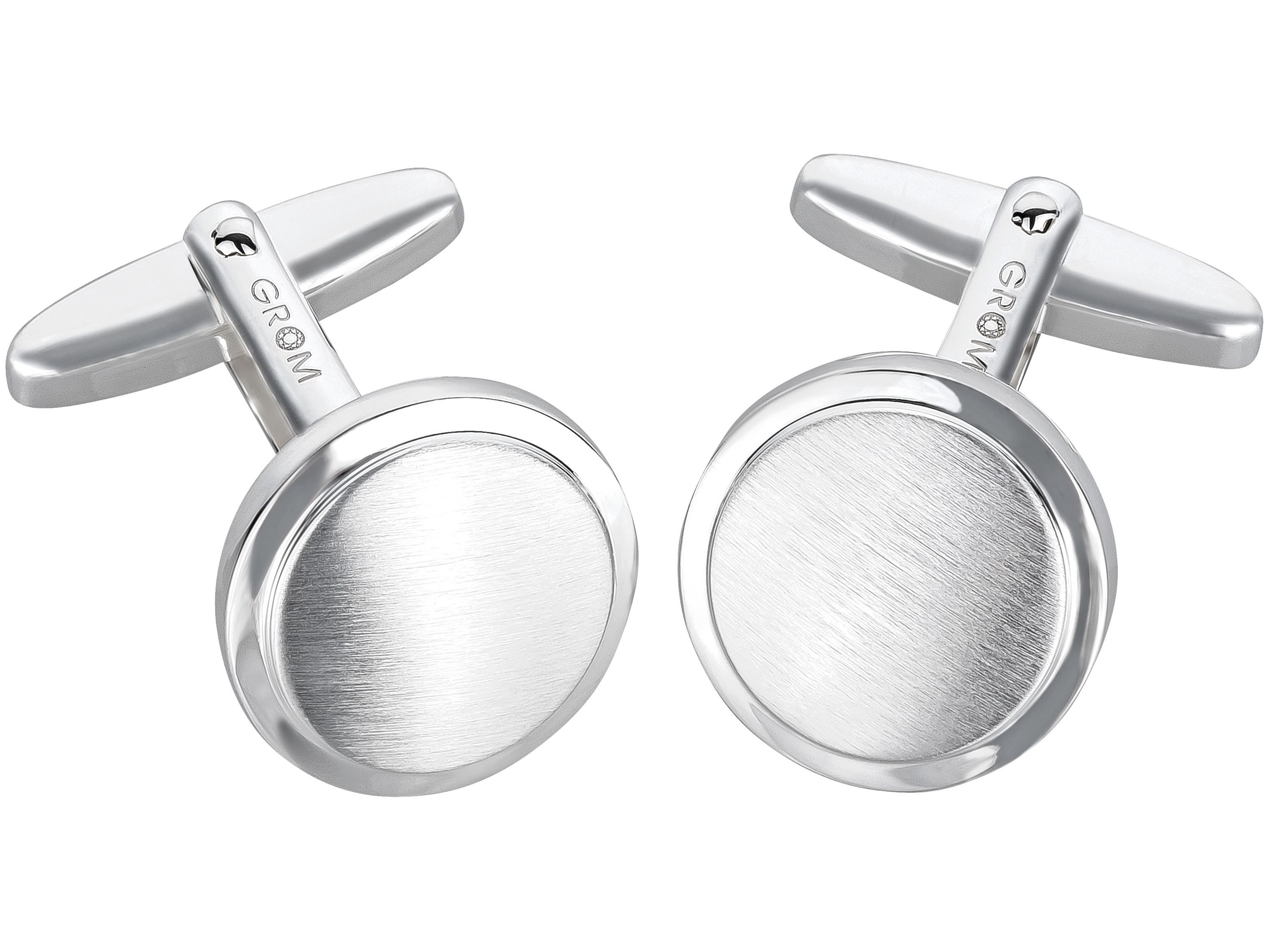 Silber Manschettenknöpfe matt Gravur Manschettenknöpfe gebürstet Silber