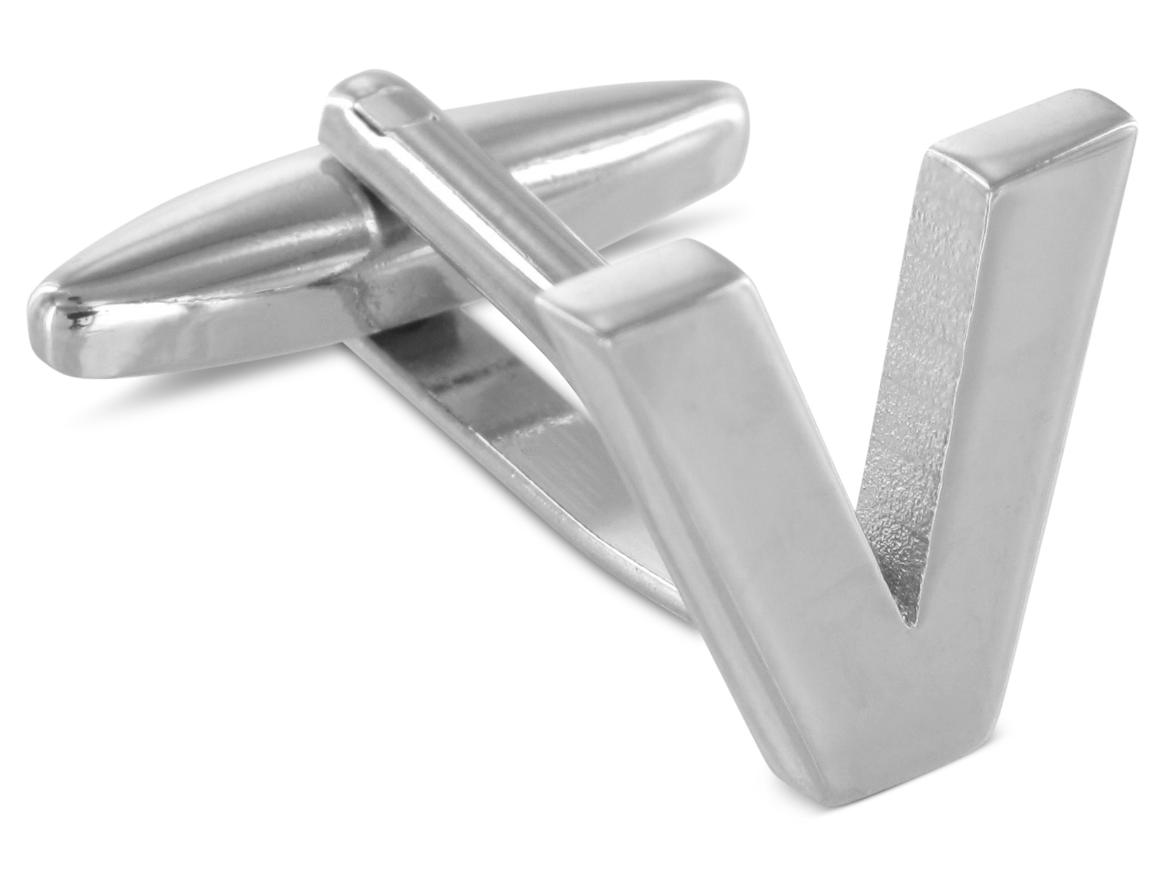 Buchstabenmanschettenknopf von Teroon – Buchstabe: V TEROON Manschettenknopf Buchstabe V