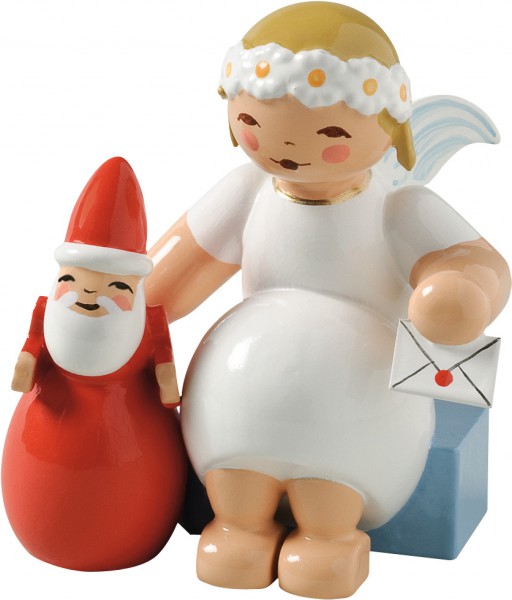 Wendt und Kühn Margeritenengel mit Weihnachtsmann 634/70/29 Wendt und Kühn Margeritenengel mit Weihnachtsmann 634/70/29