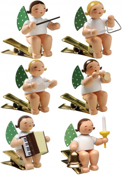Wendt und Kühn 6 Engelmusikanten auf Klemme 650/90/Satz3/2015 Wendt und Kühn 6 Engelmusikanten auf Klemme 650/90/Satz3/2015