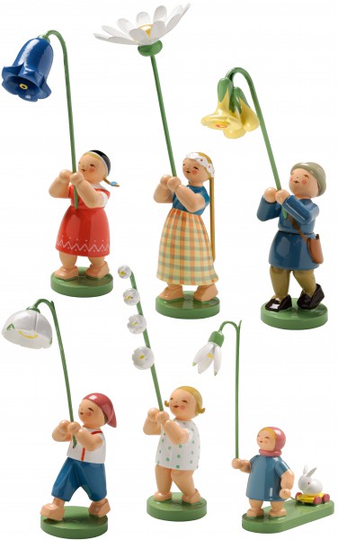 Blumenkinder Frühling, 6 Figuren 5248/F von Wendt & Kühn Blumenkinder Frühling, 6 Figuren 5248/F von Wendt & Kühn