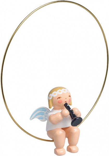 Wendt und Kühn Christbaumengel im Ring, mit Klarinette 6308/41 Wendt und Kühn Christbaumengel im Ring, mit Klarinette 6308/41
