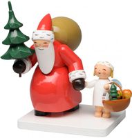 Weihnachtsmann mit Baum und Engel 5301/7 von Wendt & Kühn