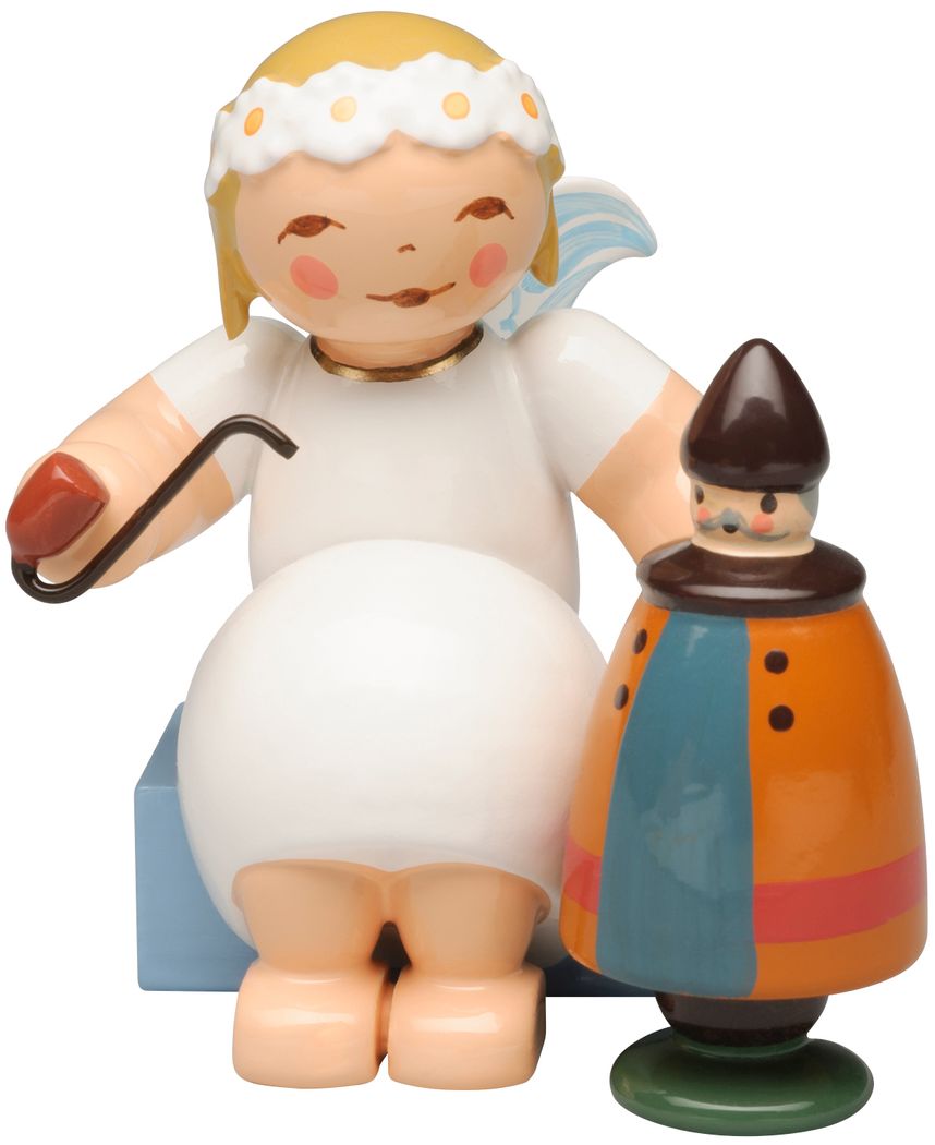 Wendt und Kühn Margeritenengel mit Räuchermann 634/70/38 Wendt und Kühn Margeritenengel mit Räuchermann 634/70/38