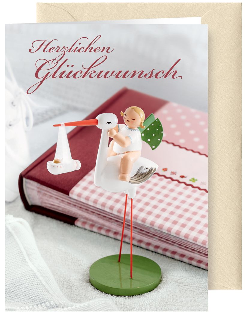 Wendt und Kühn Grußkarte Geburt Mädchen 526/28 Wendt und Kühn Grußkarte Geburt Mädchen 526/28