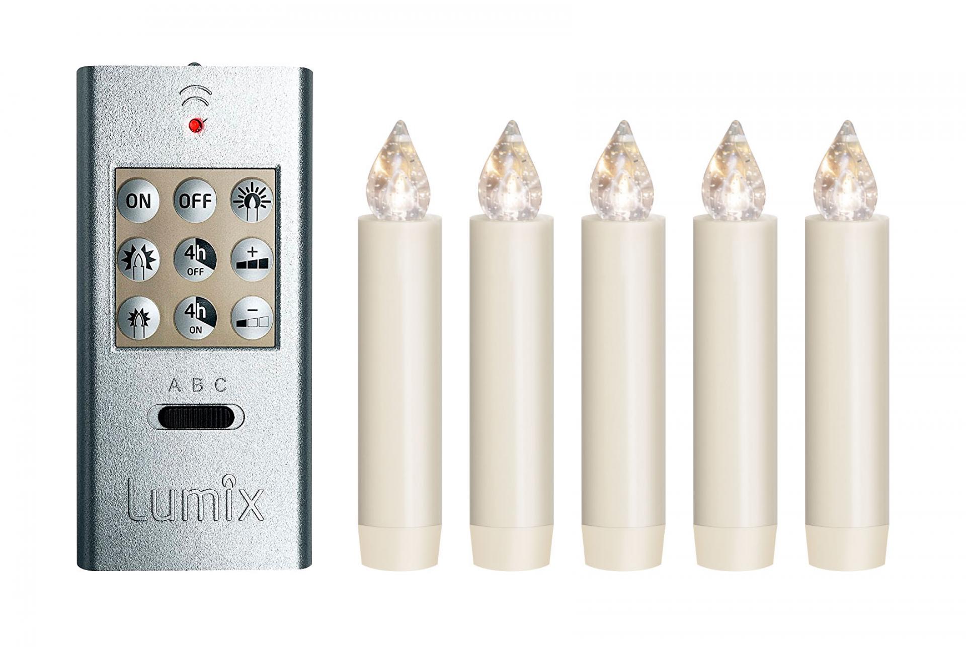 5 LUMIX LED-Kerzen für Tischleuchter von Wendt & Kühn
