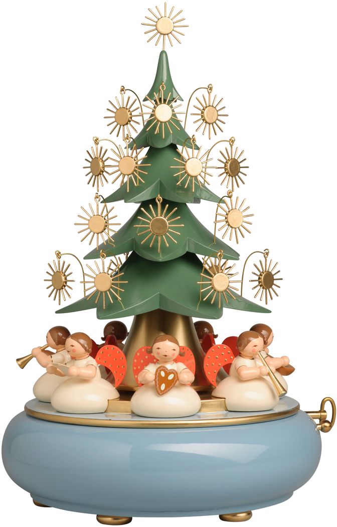 Wendt und Kühn Spieldose mit unter dem Baum sitzenden Engeln 5336/41A Wendt und Kühn Spieldose mit unter dem Baum sitzenden Engeln 5336/41A