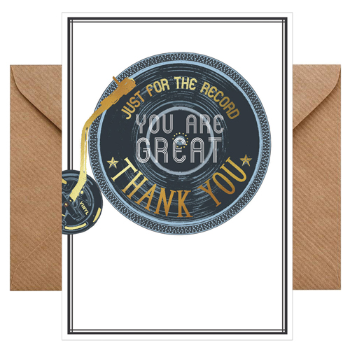 chicmic Grußkarte Just for the record you are great thank you mit Umschlag chicmic Grußkarte Just for the record you are great thank you mit Umschlag