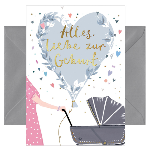 chicmic Grußkarte Alles Gute zur Geburt mit Umschlag chicmic Grußkarte Alles Gute zur Geburt mit Umschlag