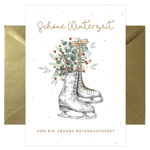 chicmic Weihnachtskarte Schöne Winterzeit und ein frohes Weihnachtsfest mit Umschlag chicmic Weihnachtskarte Schöne Winterzeit und ein frohes Weihnachtsfest mit Umschlag