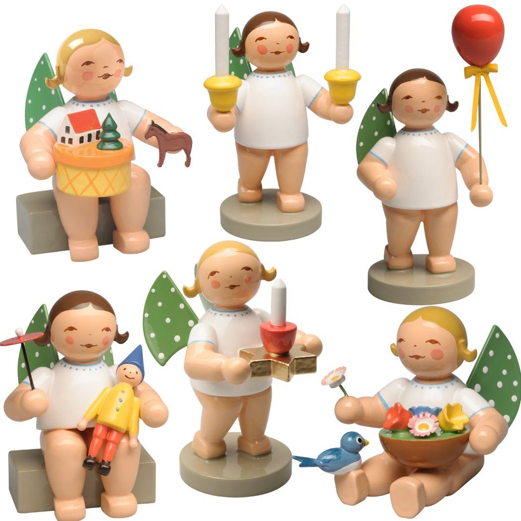 Wendt und Kühn 6 Figuren Grünhainichener Engel© 650/N/Satz2 Wendt und Kühn 6 Figuren Grünhainichener Engel© 650/N/Satz2
