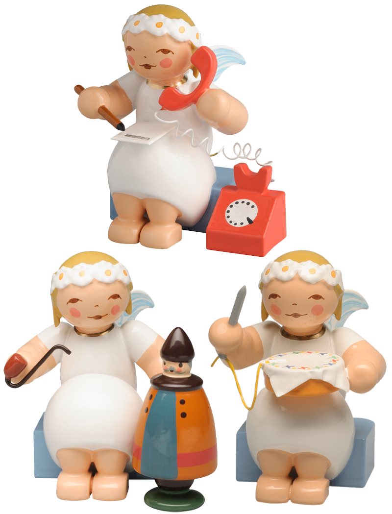 Wendt und Kühn Margeritenengel, sitzend, 3 Figuren 634/70/2020 Wendt und Kühn Margeritenengel, sitzend, 3 Figuren 634/70/2020