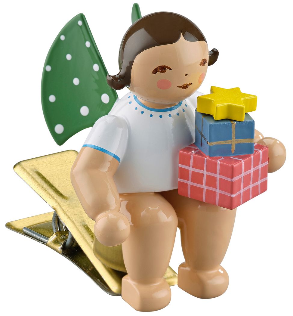 Wendt und Kühn Engel mit Geschenken, auf Klemme 650/90/151 Wendt und Kühn Engel mit Geschenken, auf Klemme 650/90/151