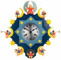 Wanduhr, groß, mit 36-stimmigem Musikwerk 5202 von Wendt & Kühn