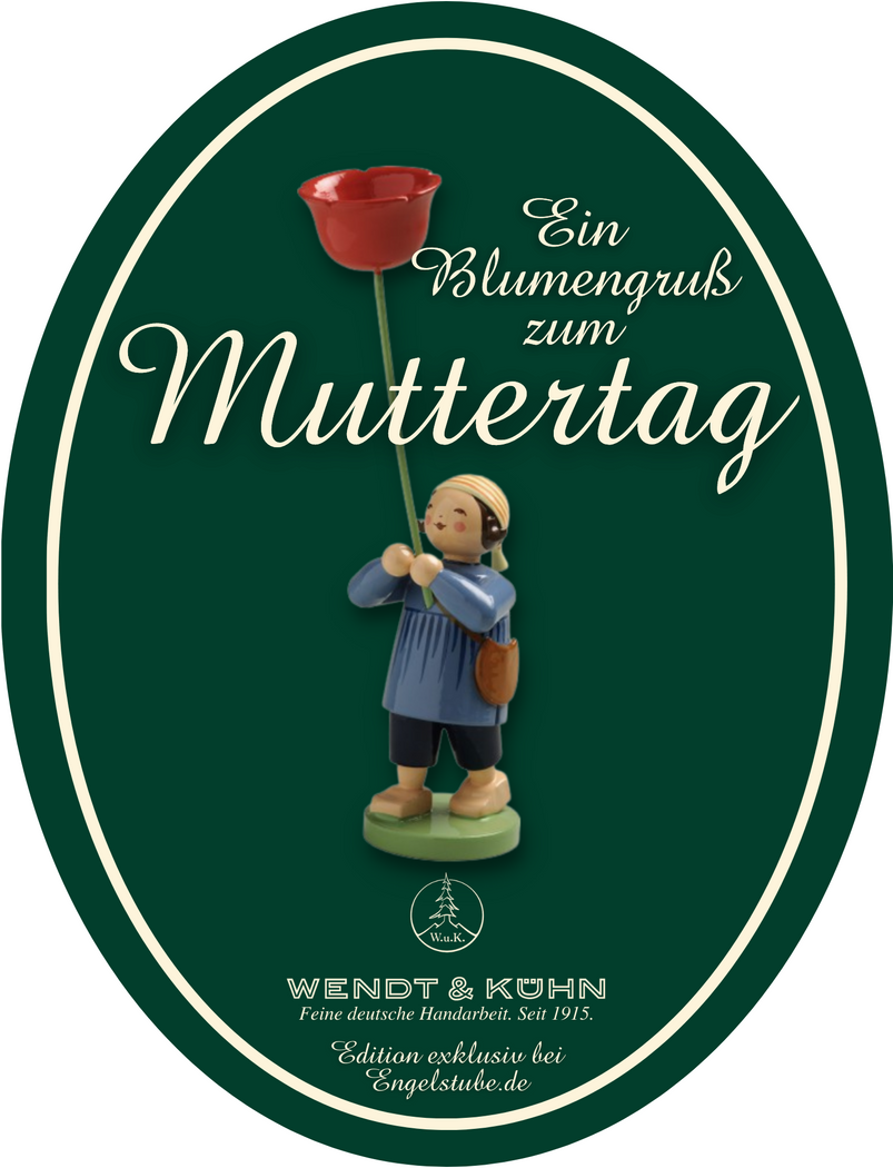 Muttertagsfigur Junge mit Mohnblume 5248/8/MF von Wendt & Kühn Muttertagsfigur Junge mit Mohnblume 5248/8/MF von Wendt & Kühn
