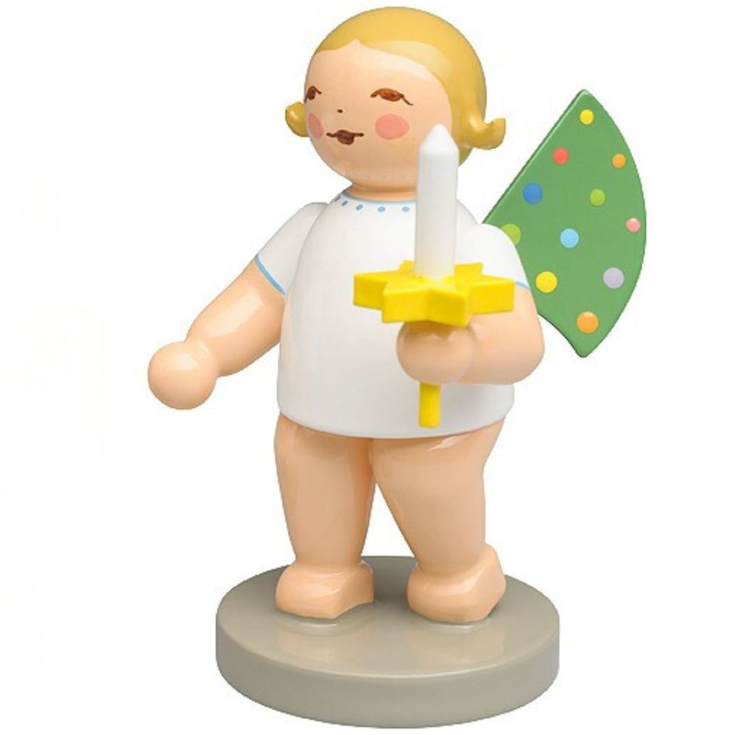 Engel mit farbigen Flügelpunkten 25 Jahre World Childhood Foundation von Wendt & Kühn Engel mit farbigen Flügelpunkten 25 Jahre World Childhood Foundation von Wendt & Kühn