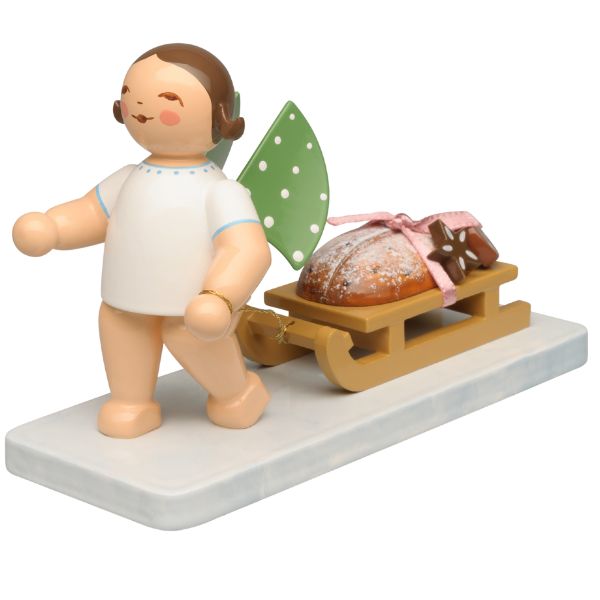 Grünhainichener Engel mit Stollen und Lebkuchen,650/173, Neuheit 2025 Grünhainichener Engel mit Stollen und Lebkuchen,650/173, Neuheit 2025