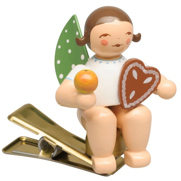 Neuheit 2025 von Wendt & Kühn, Engel auf Klemme mit Lebkuchen und Apfel Neuheit 2025 von Wendt & Kühn, Engel auf Klemme mit Lebkuchen und Apfel