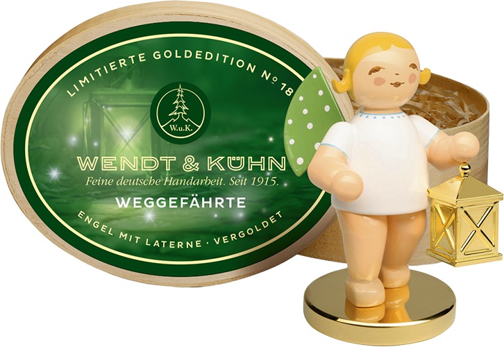 Wendt und Kühn Limitierte Goldedition No. 18 Der Weggefährte, Engel mit Laterne in Spanschachtel 650/301/LE Wendt und Kühn Limitierte Goldedition No. 18 Der Weggefährte, Engel mit Laterne in Spanschachtel 650/301/LE