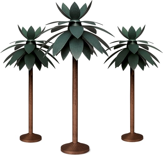 Palmen Set zur Krippe, 5250/Set4 von Wendt und Kühn Palmen Set zur Krippe, 5250/Set4 von Wendt und Kühn