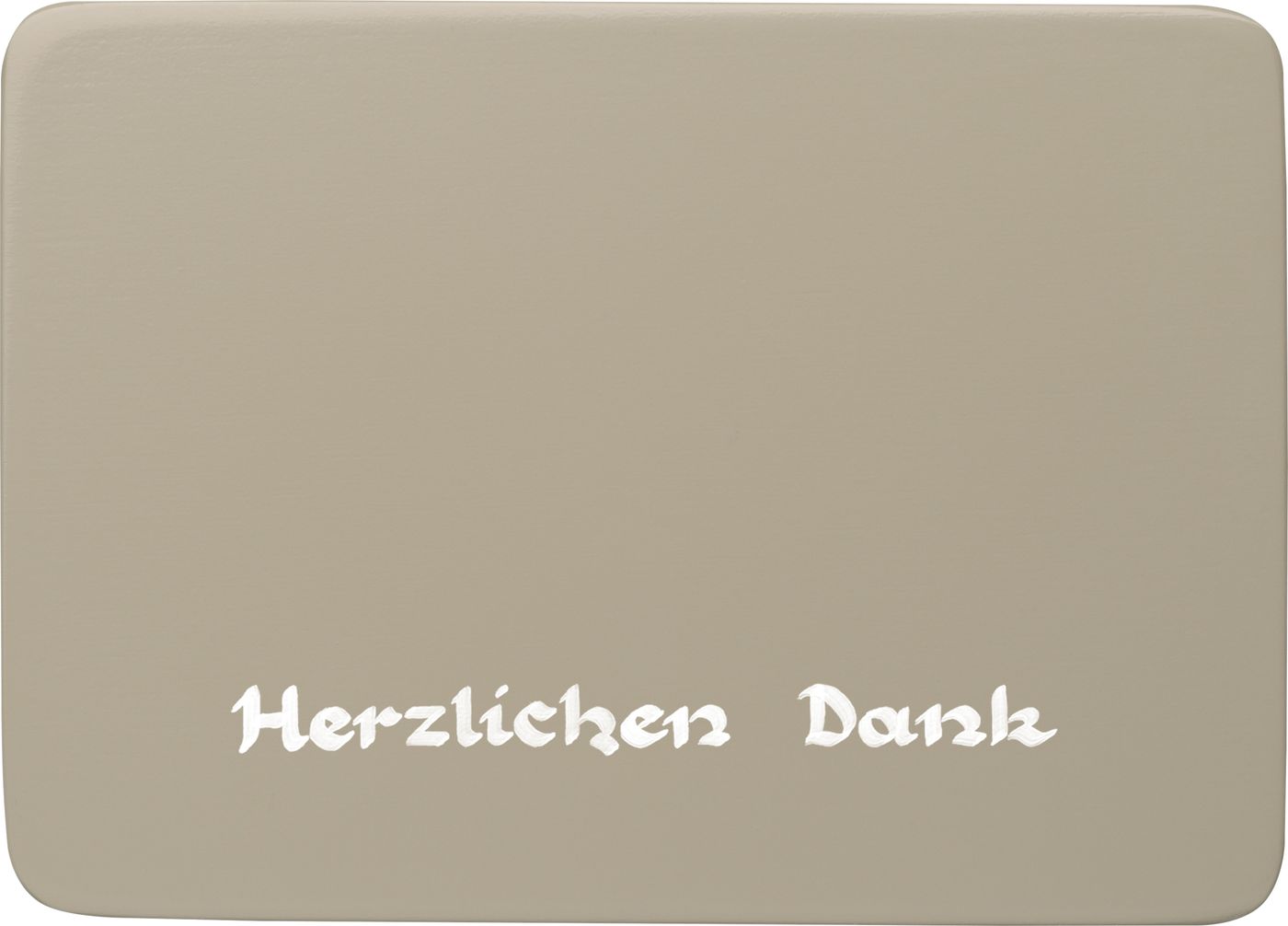 beschriftete Sockelplatte, silbergrau, "Herzlichen Dank" Wendt und Kühn Neuheit 2026 beschriftete Sockelplatte, silbergrau, "Herzlichen Dank" Wendt und Kühn Neuheit 2026