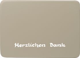 beschriftete Sockelplatte, silbergrau, "Herzlichen Dank" von Wendt und Kühn Neuheit 2026