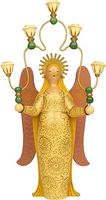 Engel mit Lichterbogen, groß, Rarität 532/2 von Wendt & Kühn Engel mit Lichterbogen, groß, Rarität 532/2 von Wendt & Kühn