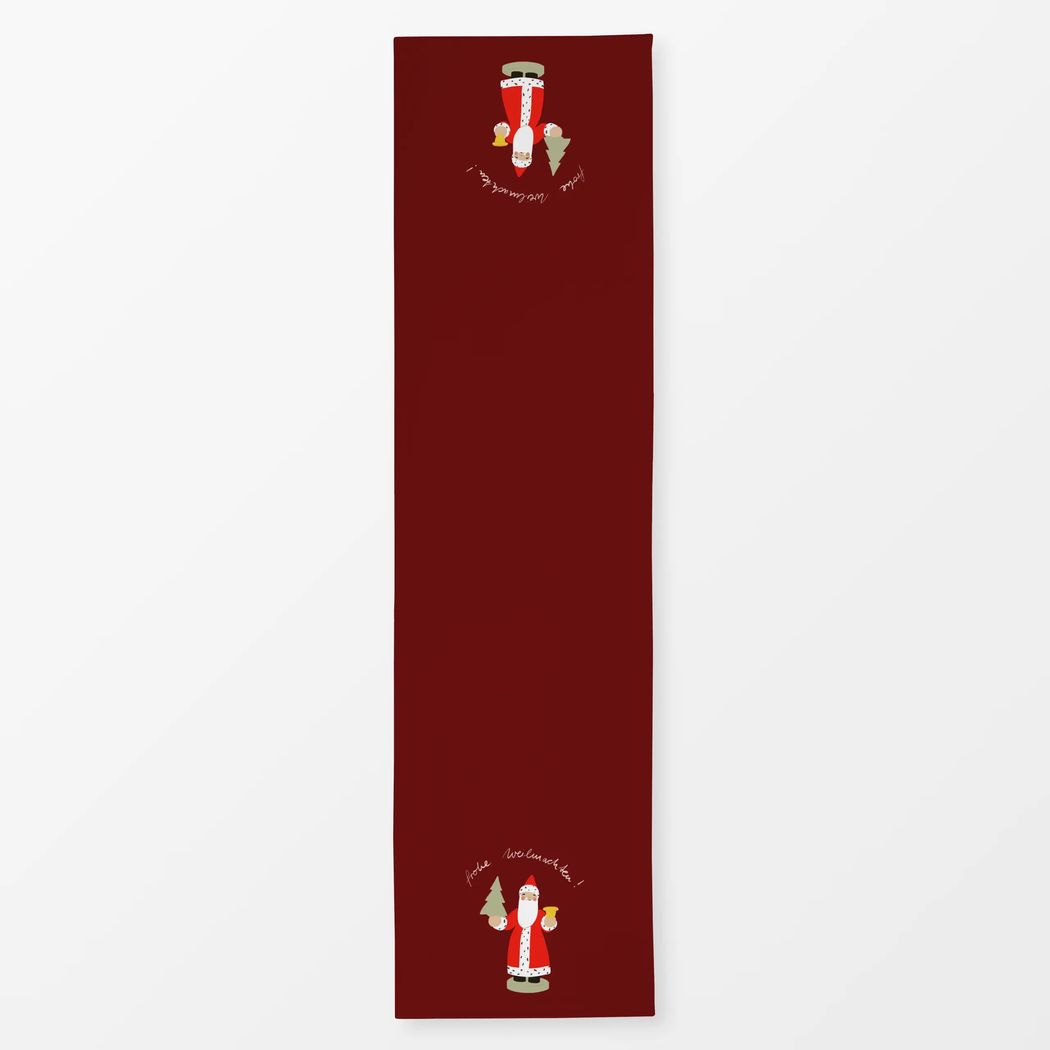 Tischläufer Weihnachtsmann Typo Rot mit Wendt und Kühn Muster Tischläufer Weihnachtsmann Typo Rot 40x150 cm, aus Polyester Canvas mit Wendt und Kühn Muster